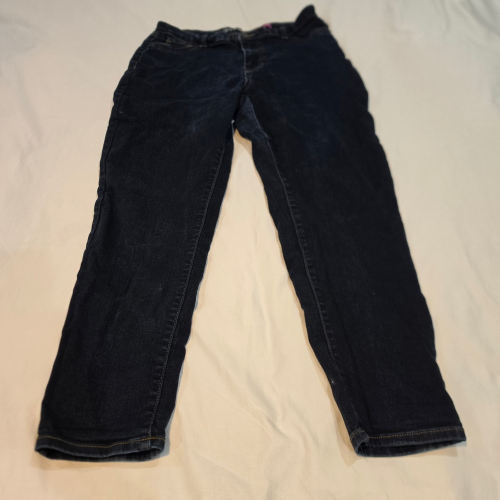Faith Jeans Skinny Jeans Womens 16W Dark Blue Excellent Rinse Wash Stretch Denim